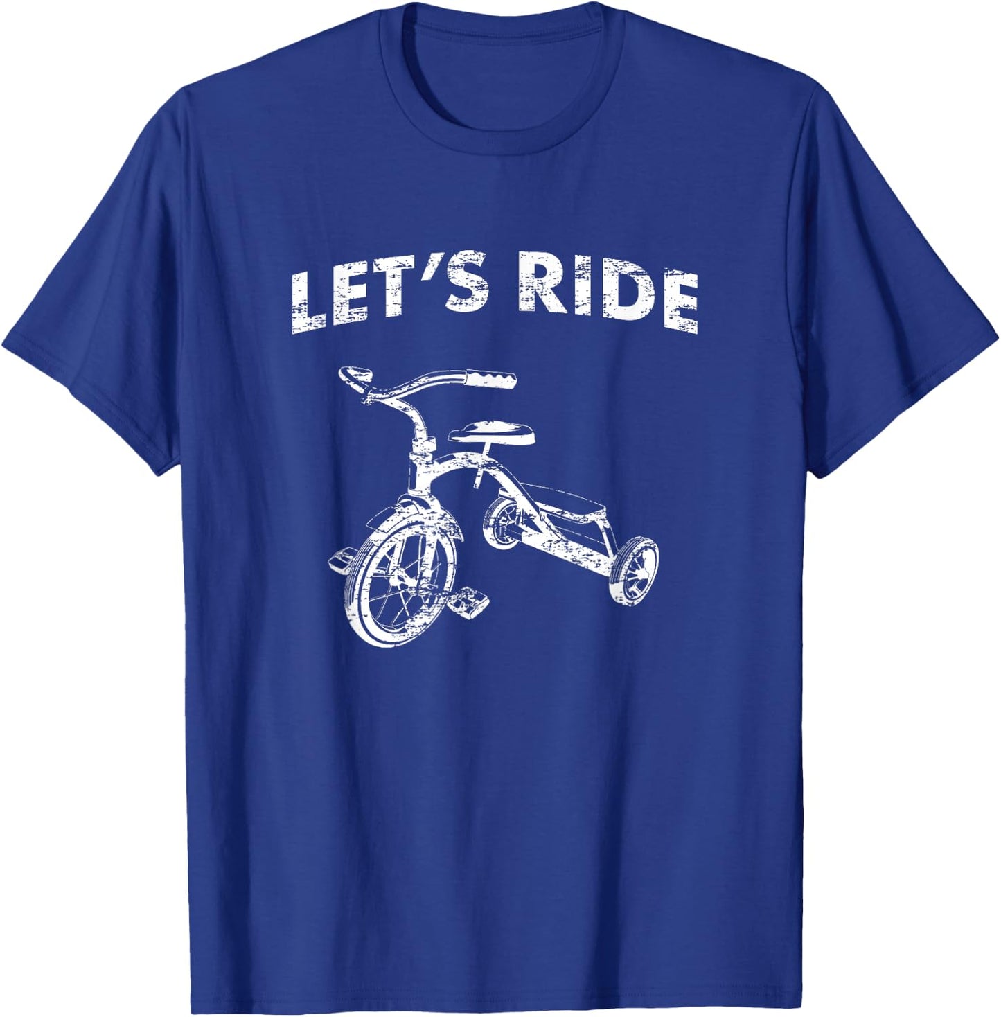 Tricycle Let's Ride Vintage Tricycle T-Shirt - T-Shirt | Royal