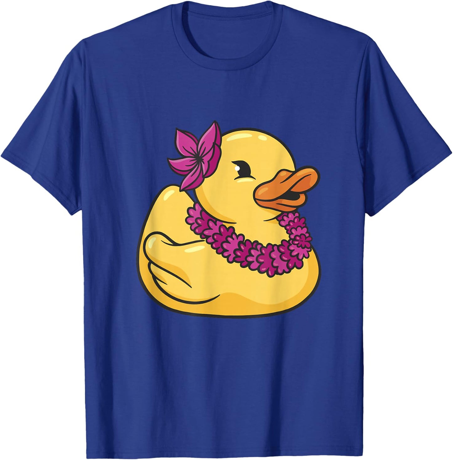 Hawaiian Rubber Ducky Graphic T-Shirt - T-Shirt | Royal