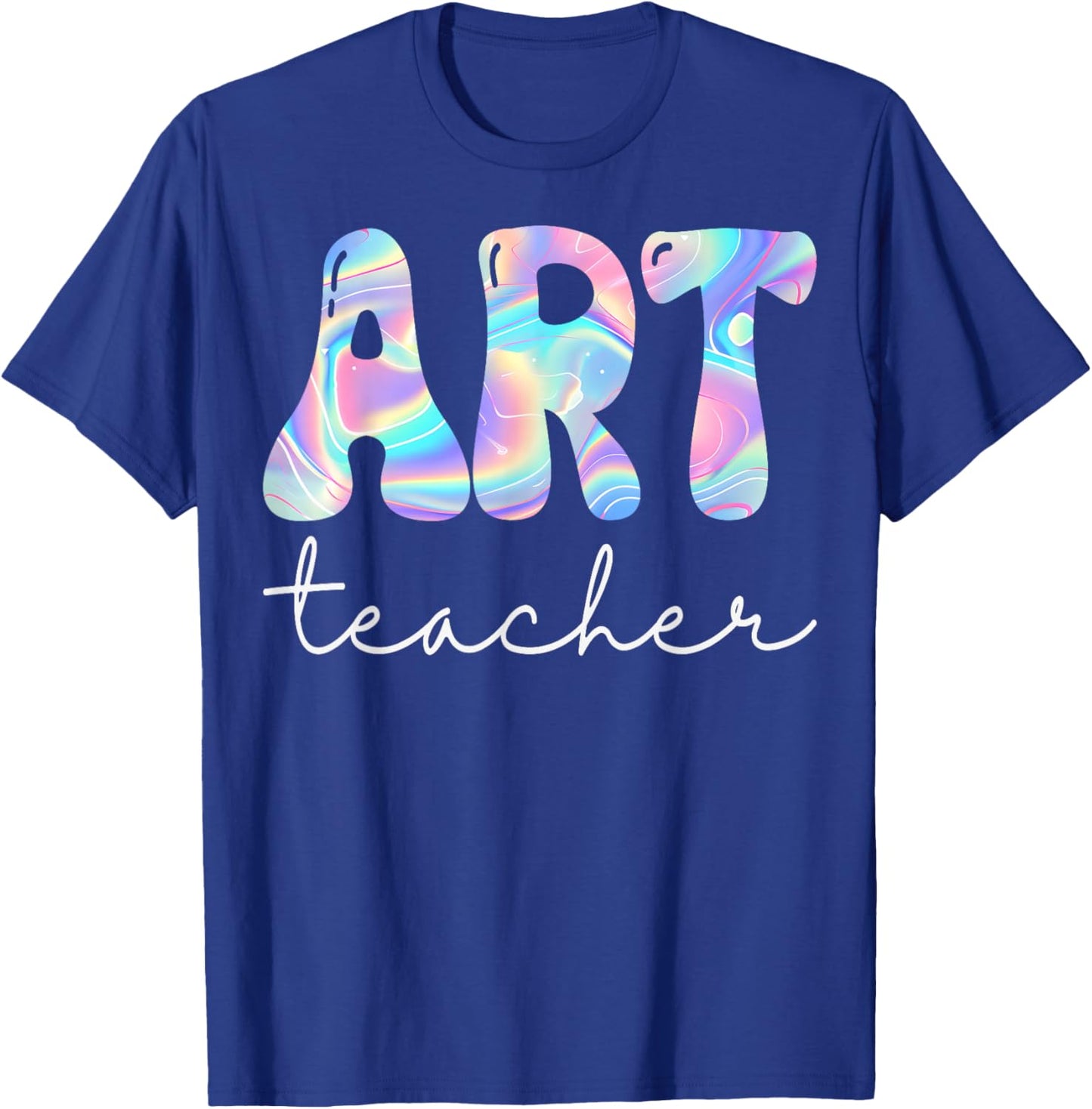 Art Teacher Groovy Back to School Cute Teachers Women Girl T-Shirt - T-Shirt | Royal