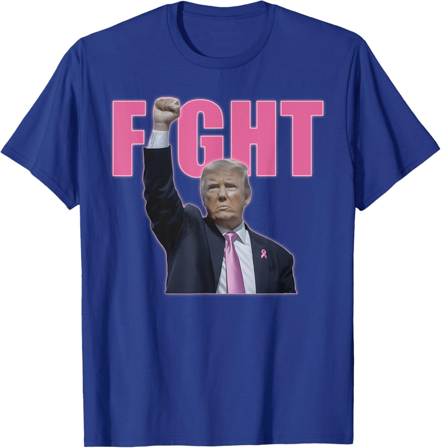 Fight Breast Survivor Trump Breast Cancer Awareness T-Shirt - T-Shirt | Royal