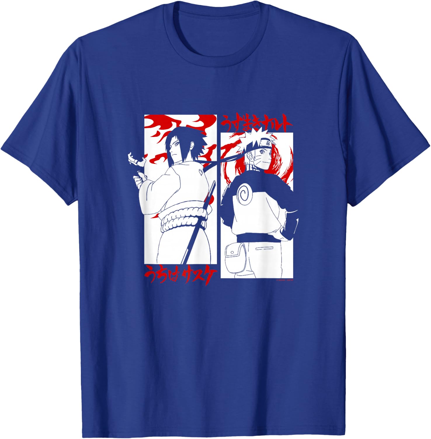 Naruto Shippuden Sasuke vs. Naruto Face Off Anime T-Shirt - T-Shirt | Royal