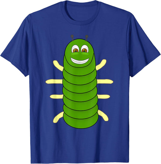 Green Caterpillar Character Cute Animal Halloween Costume T-Shirt - T-Shirt | Royal