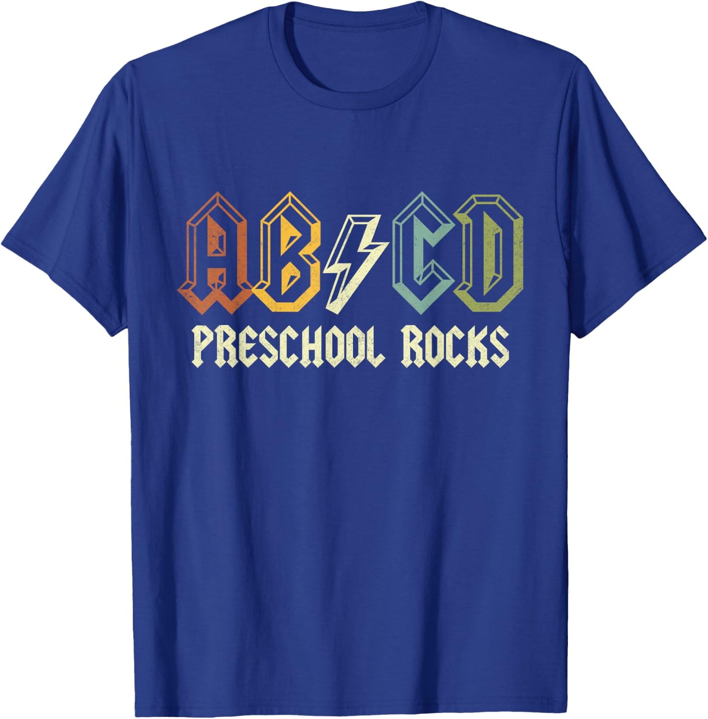 ABCD Rocks Back To School Preschool Rocks Funny Teacher T-Shirt - T-Shirt | Royal