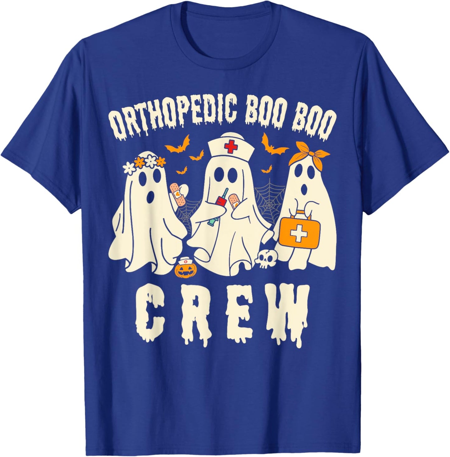 Orthopedic Boo Crew Ortho Nursing Halloween Ghost Costume T-Shirt - T-Shirt | Royal