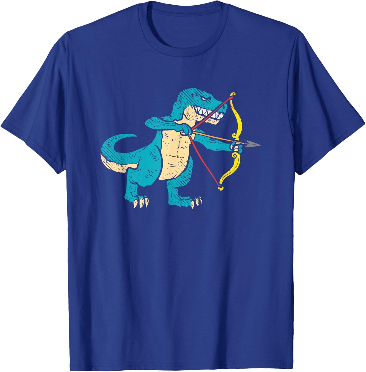 Archery Dinosaur Bow Hunter Arrows Sports Archer Boys T-Rex T-Shirt - T-Shirt | Royal