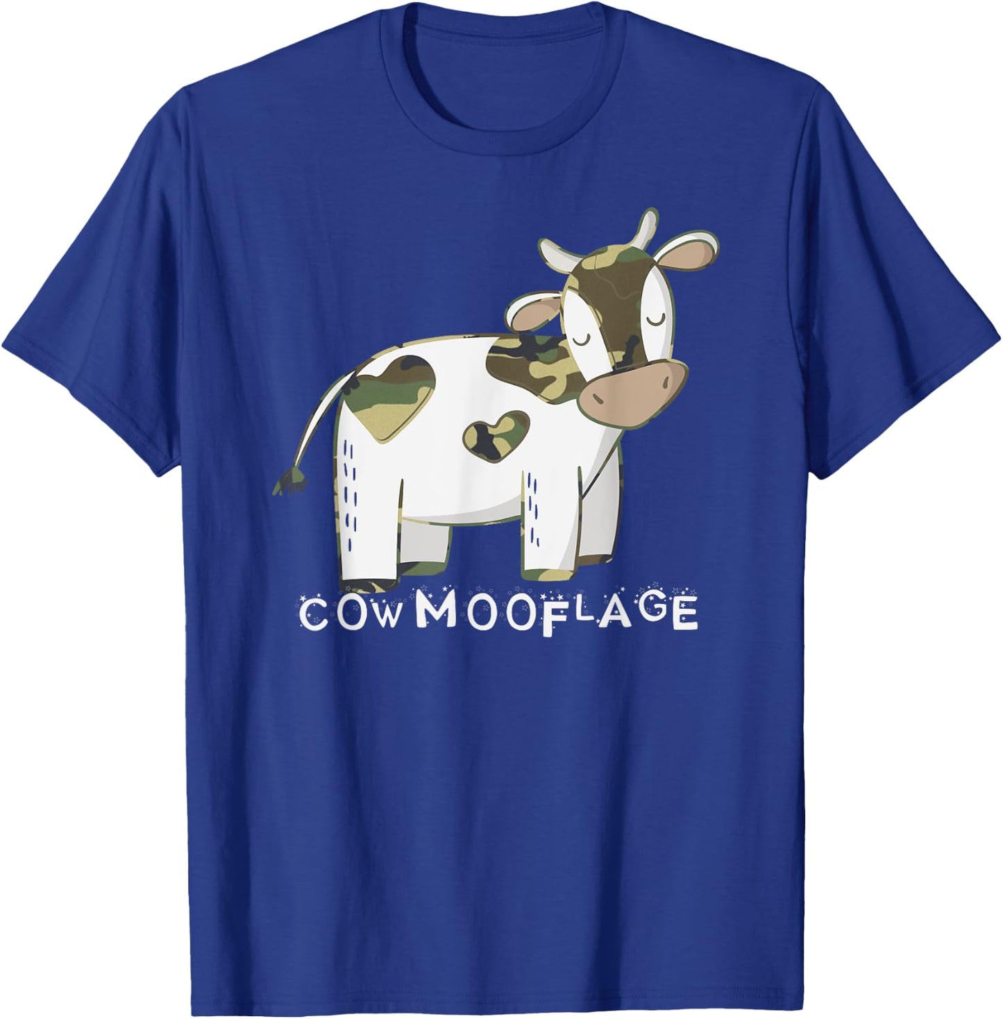 Camouflage pun - Camo Funny Cow T-Shirt - T-Shirt | Royal