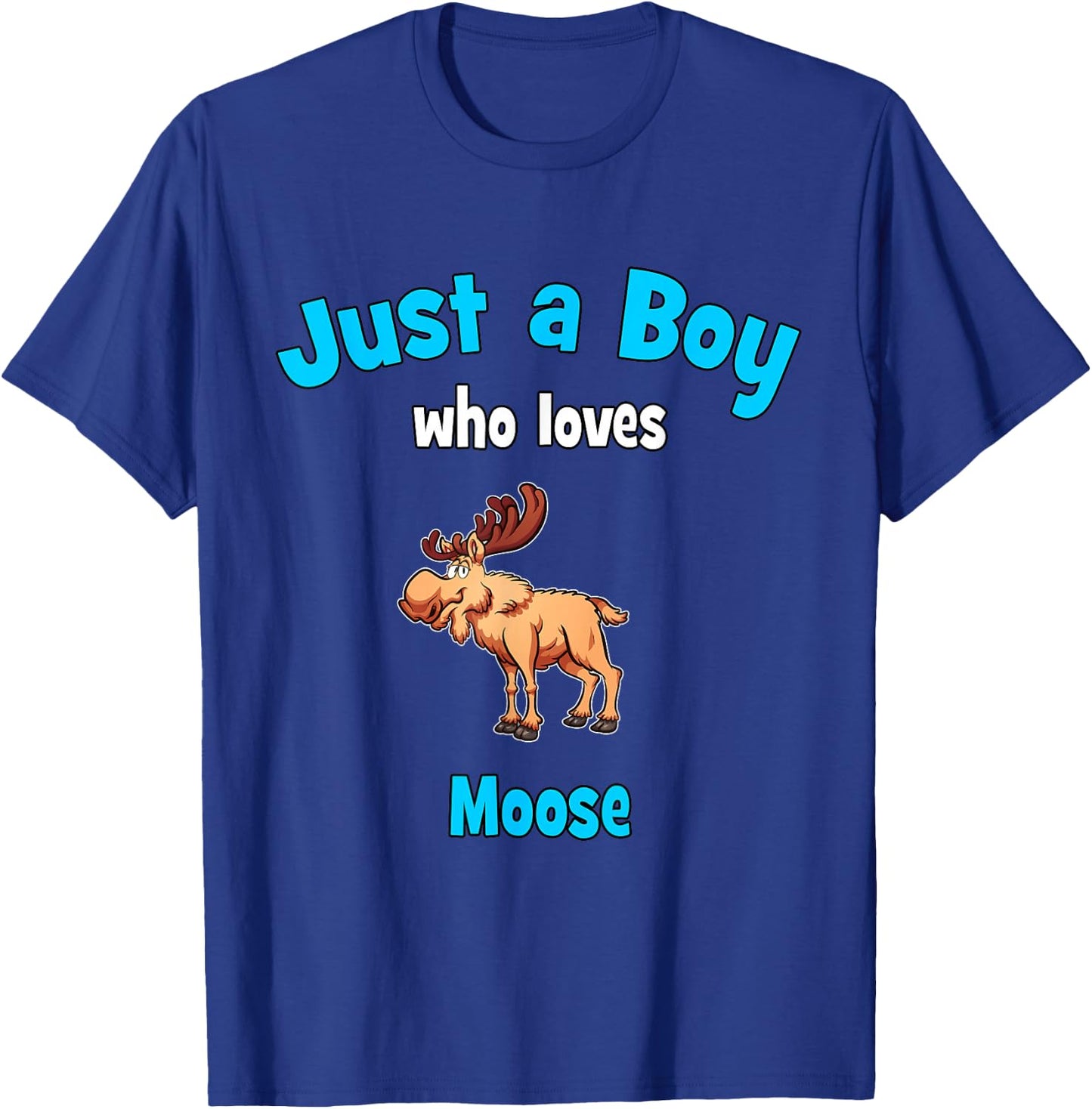 Moose Shirt for Boys | Children's Elk T-Shirt - T-Shirt | Royal