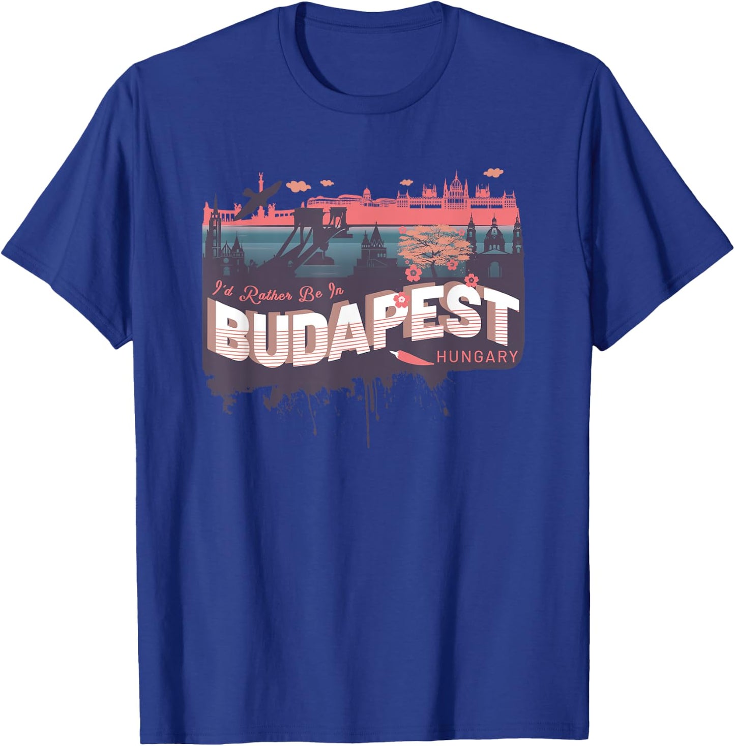 I'd Rather Be In Budapest Hungary Vintage Souvenir T-Shirt - T-Shirt | Royal