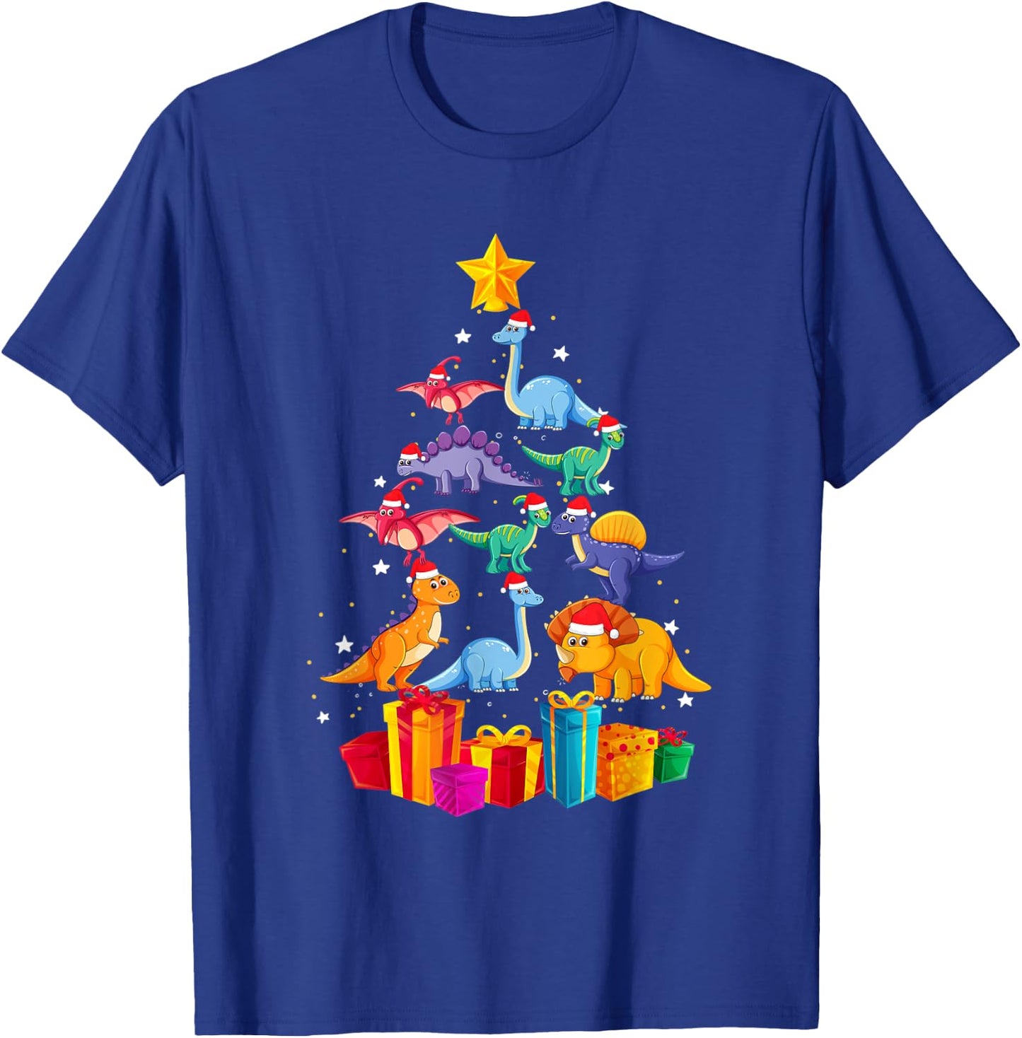 Tree Rex Funny Dinosaur Christmas Kids Adults Gift T-Shirt - T-Shirt | Royal