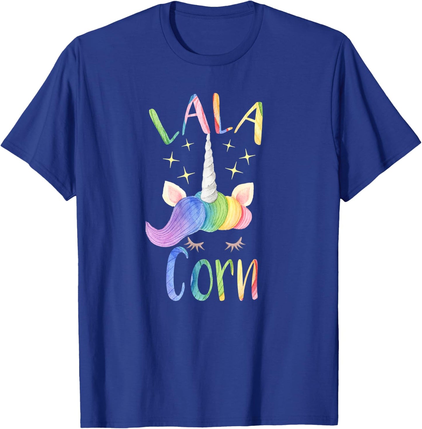 Lala Corn Funny Lala Grandma Unicorn Lover T-Shirt - T-Shirt | Royal