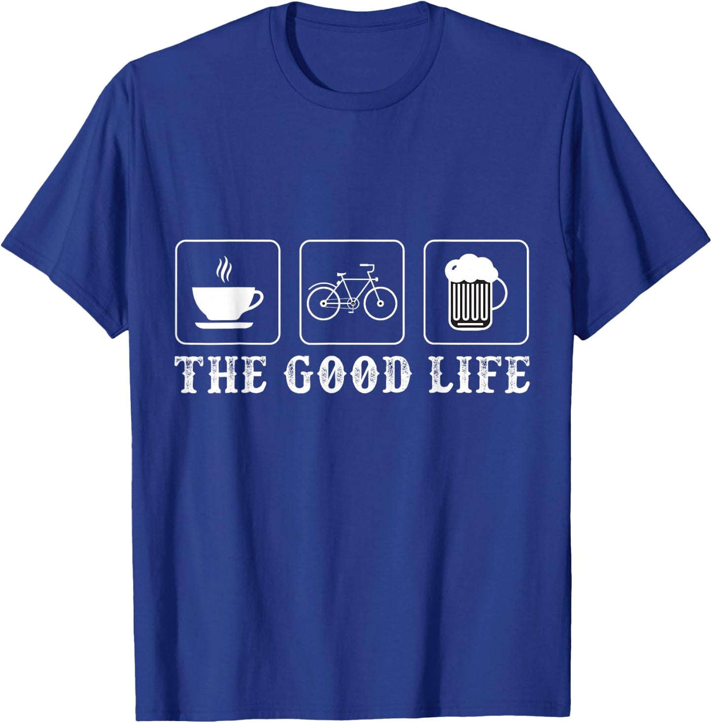 Funny Bicycle Beer Good Life Cycling T-Shirt - T-Shirt | Royal