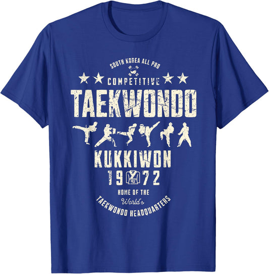South Korea Competitive Taekwondo Kukkiwon 1972 Vintage T-Shirt - T-Shirt | Royal