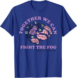 Together We Can Fight The Fog Alzheimer's Awareness Month T-Shirt - T-Shirt | Royal