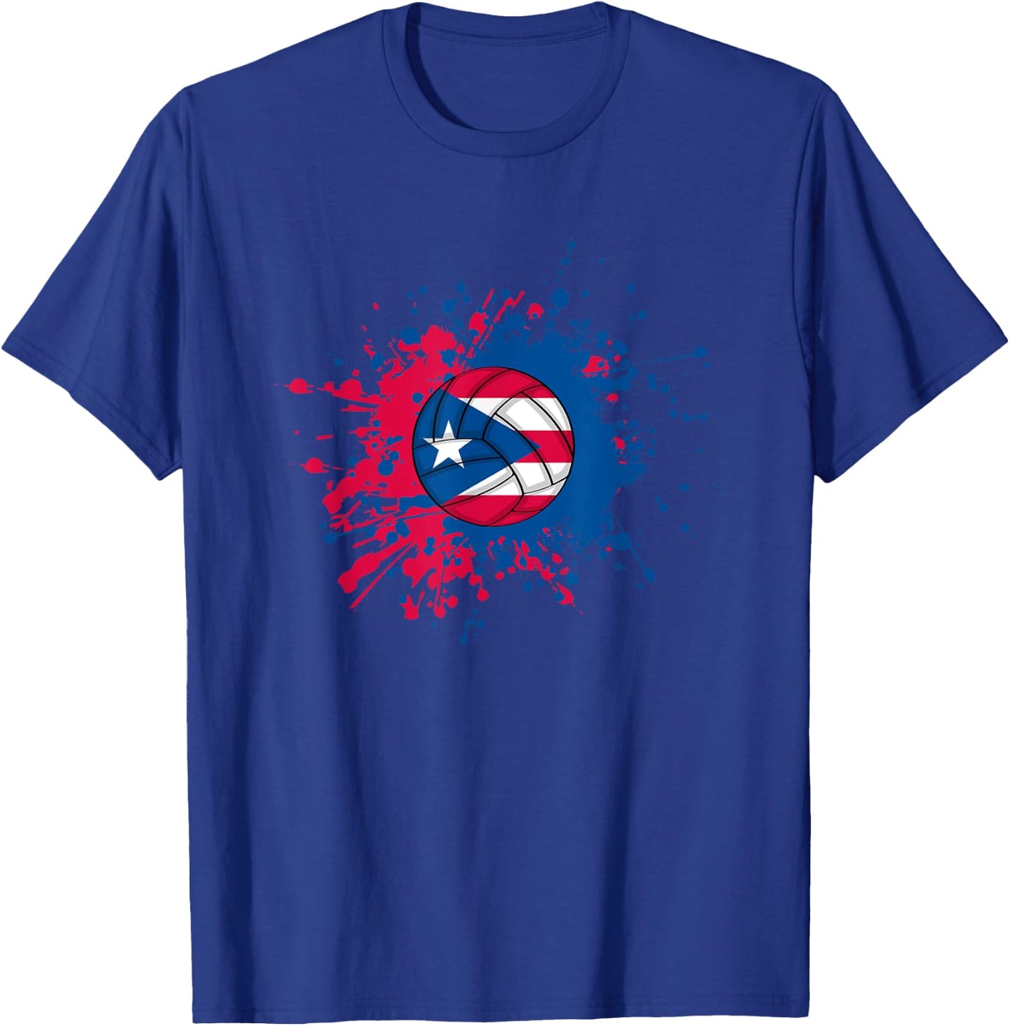 Puerto Rican Volleyball With The Flag Of Puerto Rico T-Shirt - T-Shirt | Royal