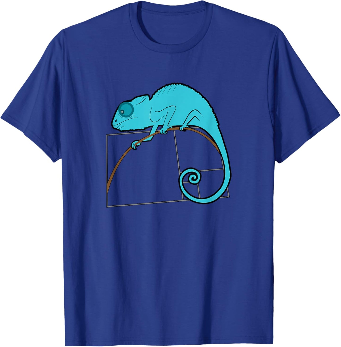 Fibonacci Chameleon Golden Ratio T-Shirt - T-Shirt | Royal