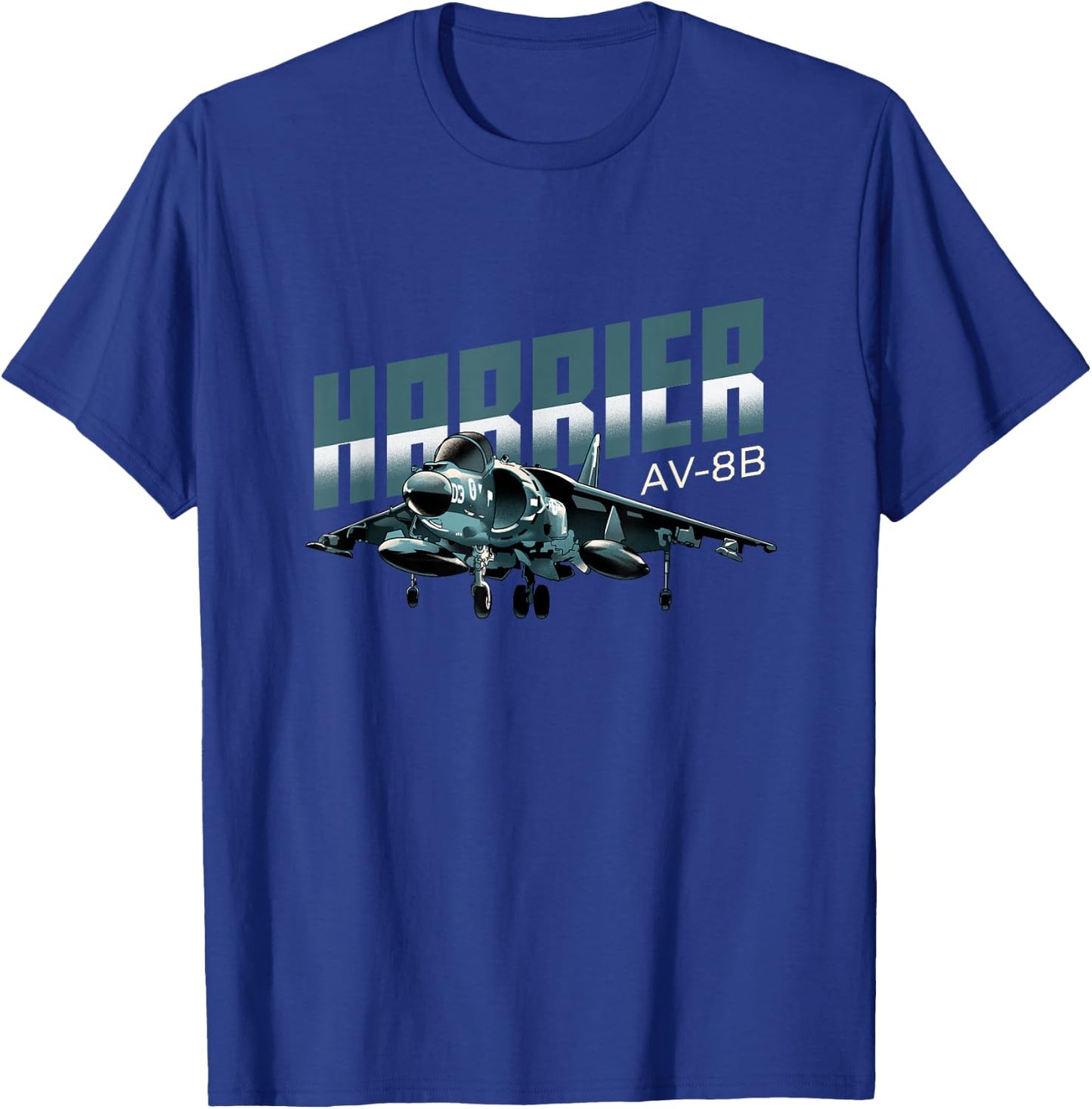Harrier Jump Jet Military Fighter Aircraft T-Shirt - T-Shirt | Royal