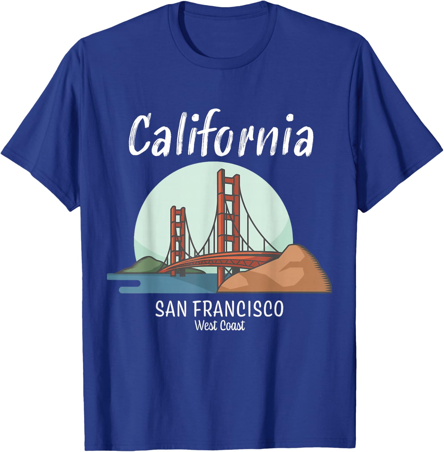Golden Gate Bridge Gift Design | California | San Francisco T-Shirt - T-Shirt | Royal