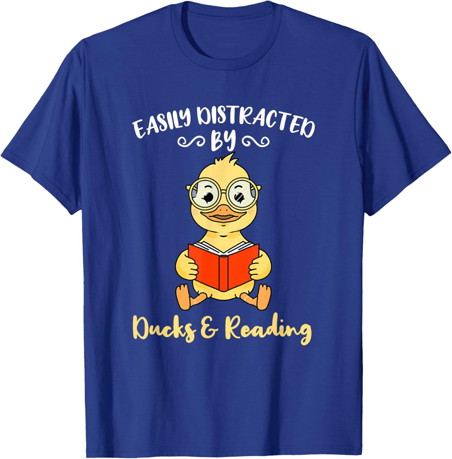 Easily Distracted By Ducks And Reading Librarian T-Shirt - T-Shirt | Royal