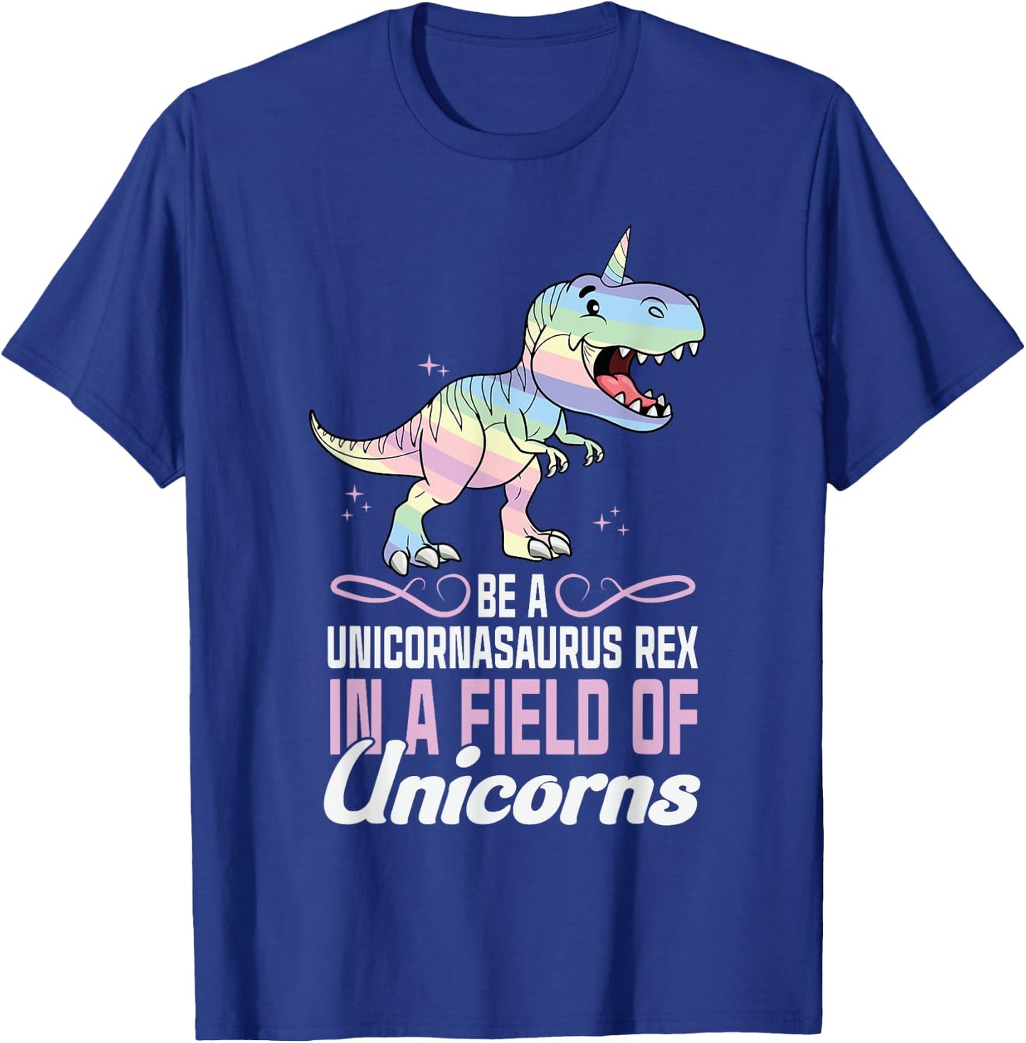 Cute Dinocorn Dinosaur Girls Unicorn T-Shirt - T-Shirt | Royal