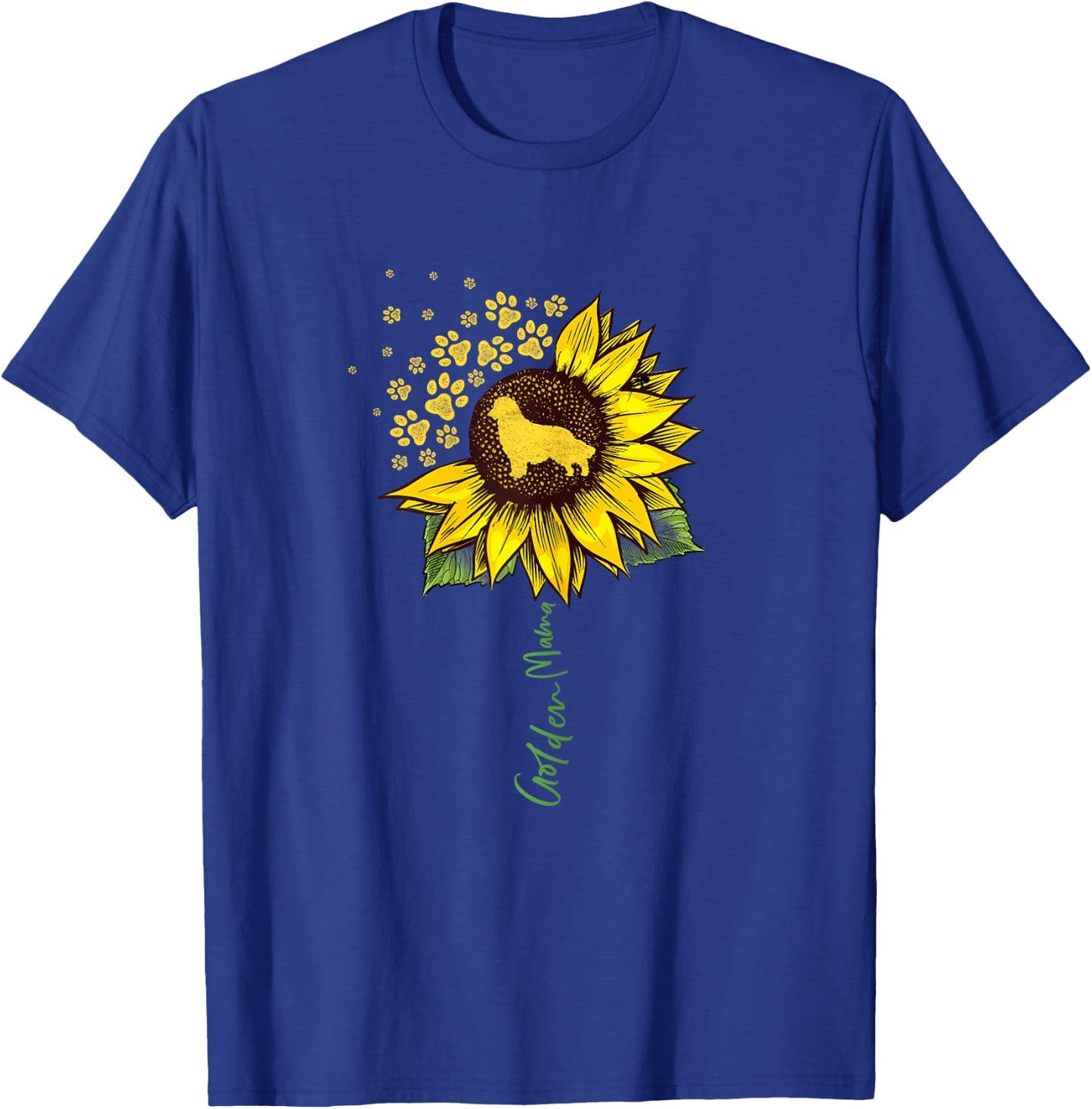 Golden Mom Sunflower Golden Retriever Lover Gifts Dog Mama T-Shirt - T-Shirt | Royal