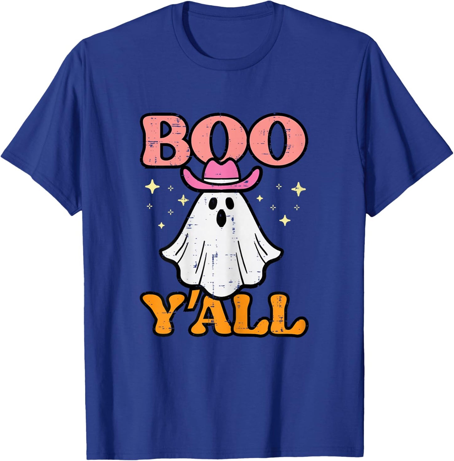 Halloween Boo Yall Ghost Cowgirl Costume Girls Kids Women T-Shirt - T-Shirt | Royal