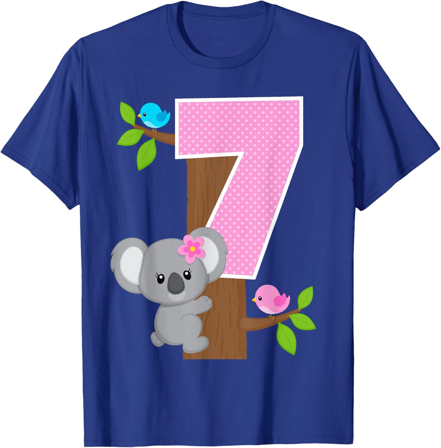 Koala Bear 7th Birthday Girl 7 Year Old Birthday Koalas Bday T-Shirt - T-Shirt | Royal