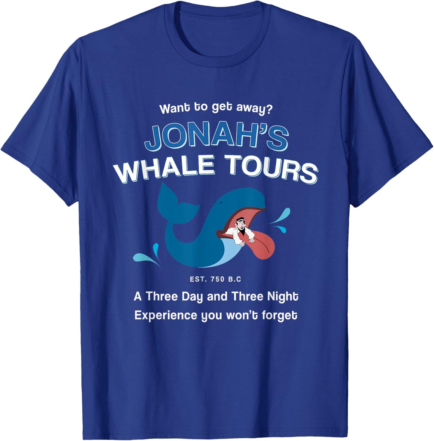 Funny Christian Gifts religious Bible verses Jonah's Whale T-Shirt - T-Shirt | Royal
