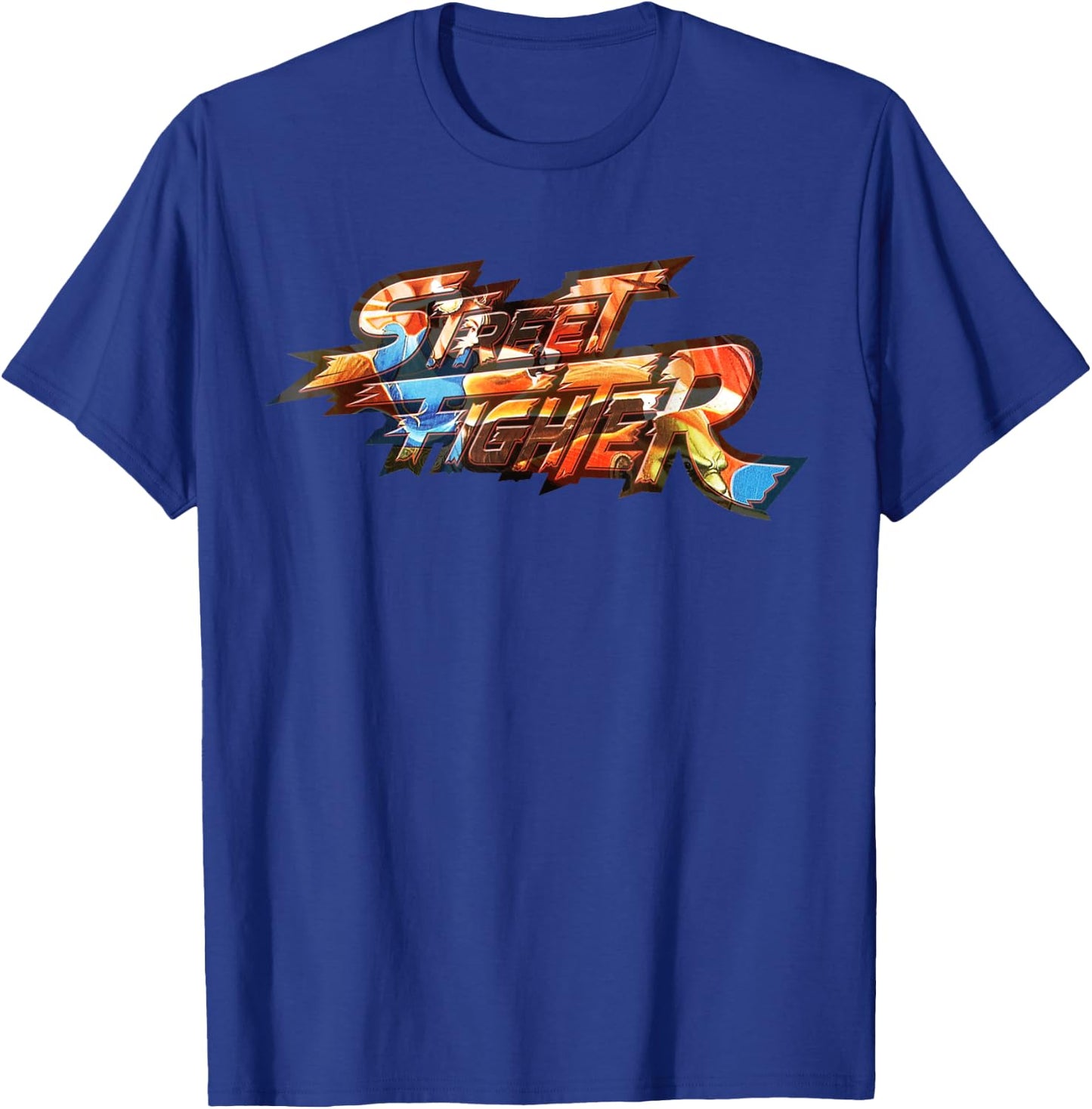 Street Fighter Logo Chun Li Kick Epic Battle Retro Gamer T-Shirt - T-Shirt | Royal