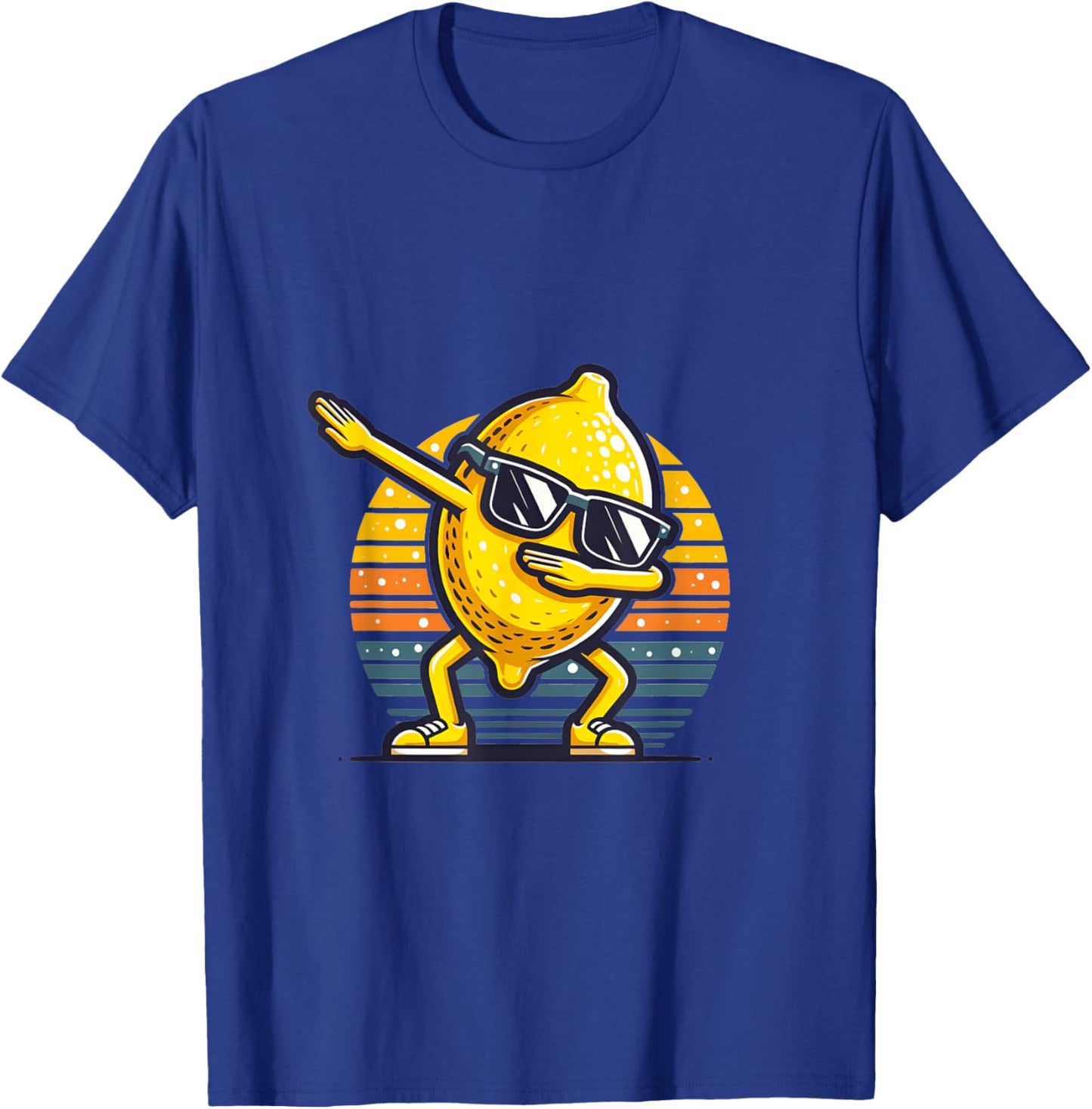 Funny Dab Lemon Dancing Dabbing Retro Fruit T-Shirt - T-Shirt | Royal