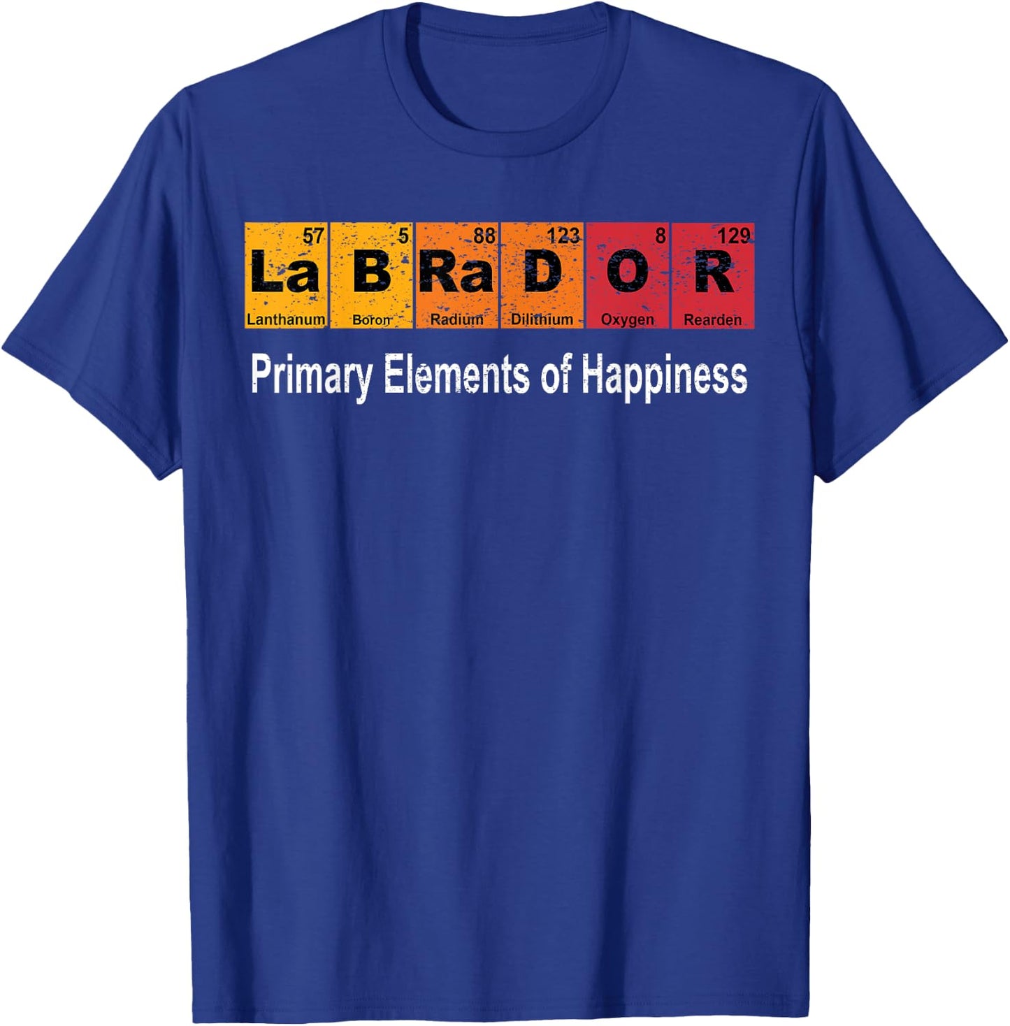 Vintage Labrador Dog Science Funny Periodic Table Pet Men Women Kids T-Shirt - T-Shirt | Royal