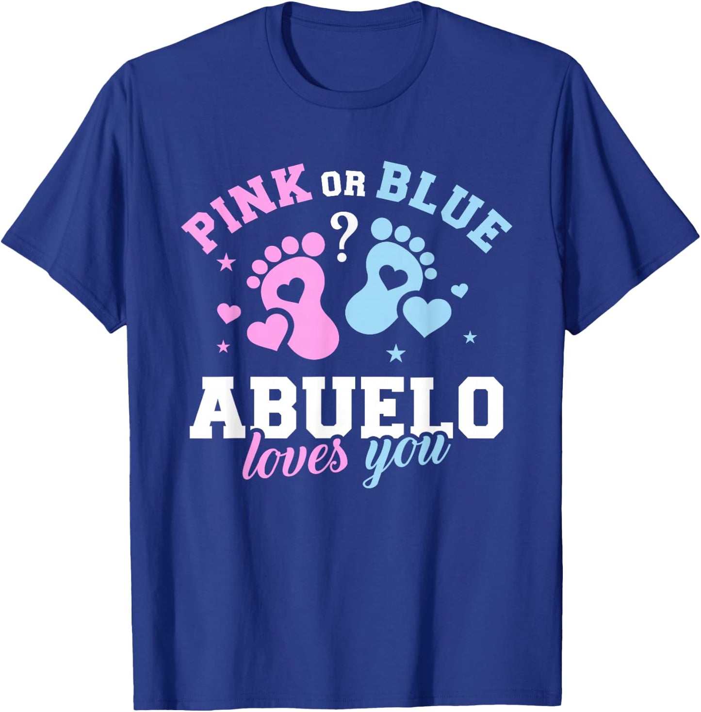Gender Reveal Abuelo Grandpa T-Shirt - T-Shirt | Royal