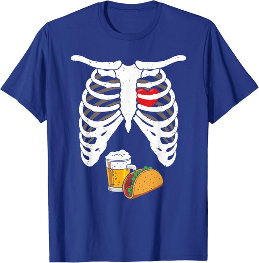 Pregnancy Announcement Shirt Dad Soon Pregnant Skeleton T-Shirt - T-Shirt | Royal