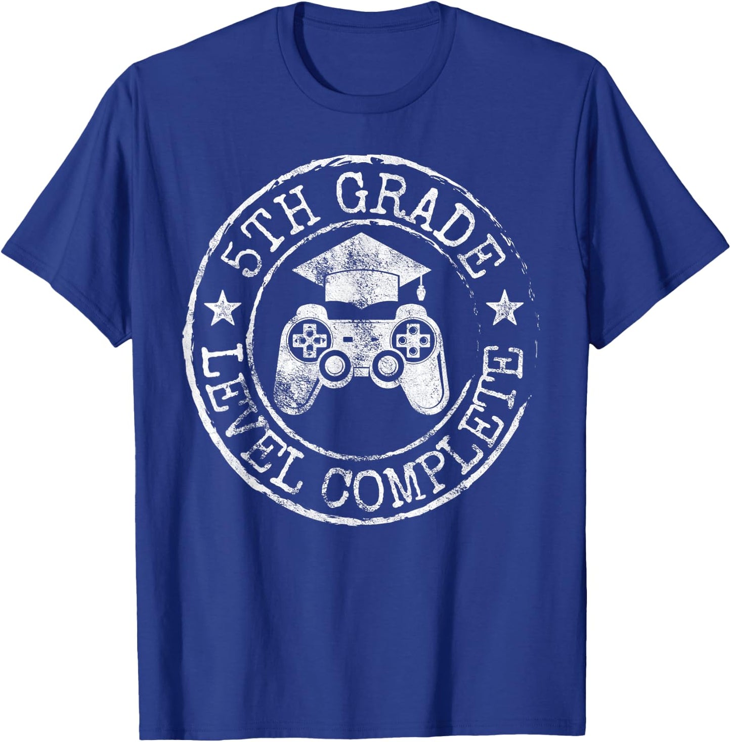 5th Grade Level Complete Fifth Grade Graduation Video Gamer T-Shirt - T-Shirt | Royal