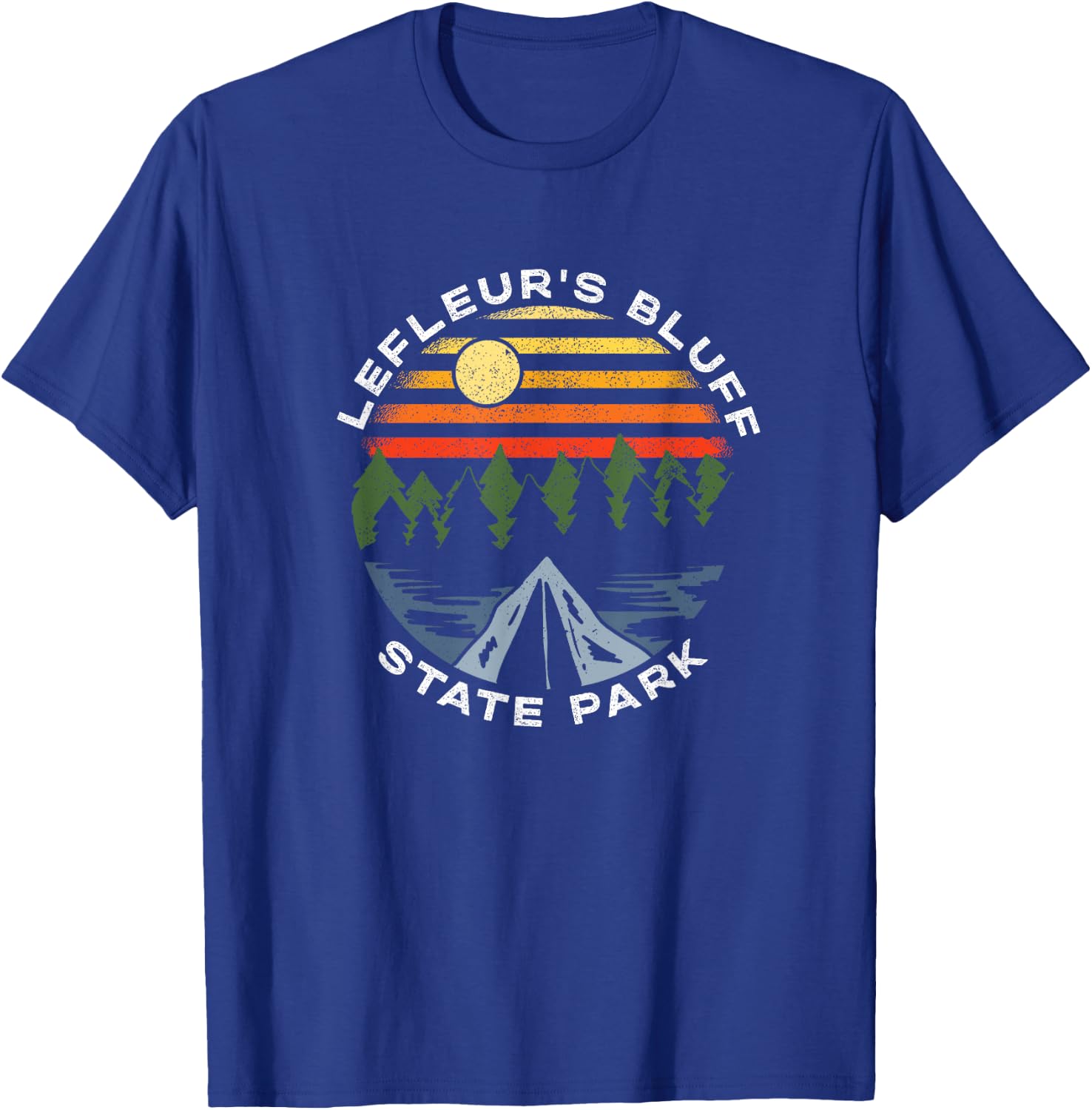 LeFleur's Bluff State Park Mississippi Camping Vacation T-Shirt - T-Shirt | Royal
