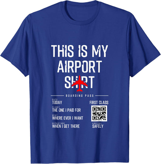 This is My Airport Funny Family Travel T-Shirt - T-Shirt | Royal