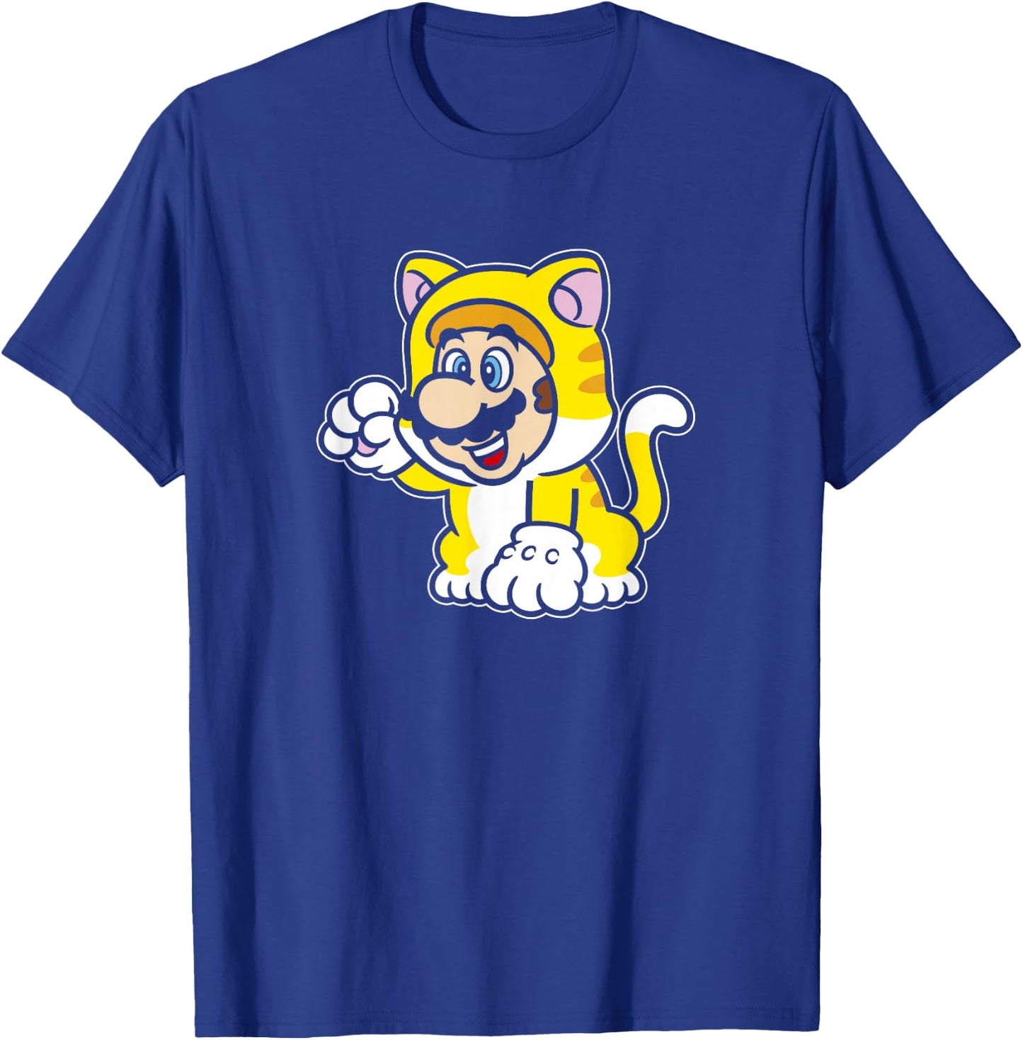 Super Mario 3D World Bowser's Fury Cat Mario Vintage Logo T-Shirt - T-Shirt | Royal