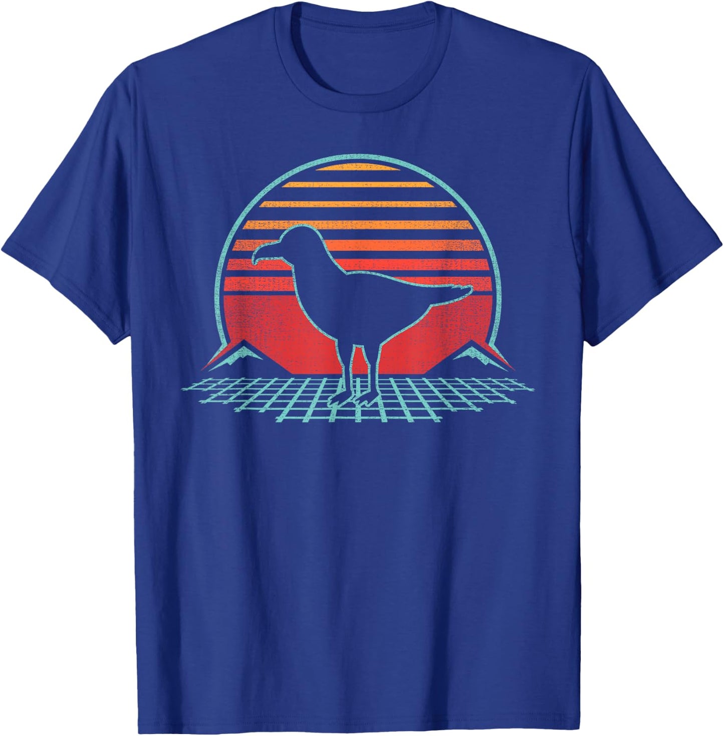 Albatross Lover Bird Animal Retro Vintage 80s Style T-Shirt - T-Shirt | Royal