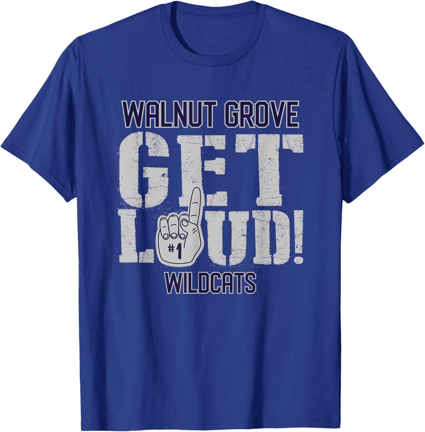 Walnut Grove High School GET LOUD Wildcats T-Shirt - T-Shirt | Royal