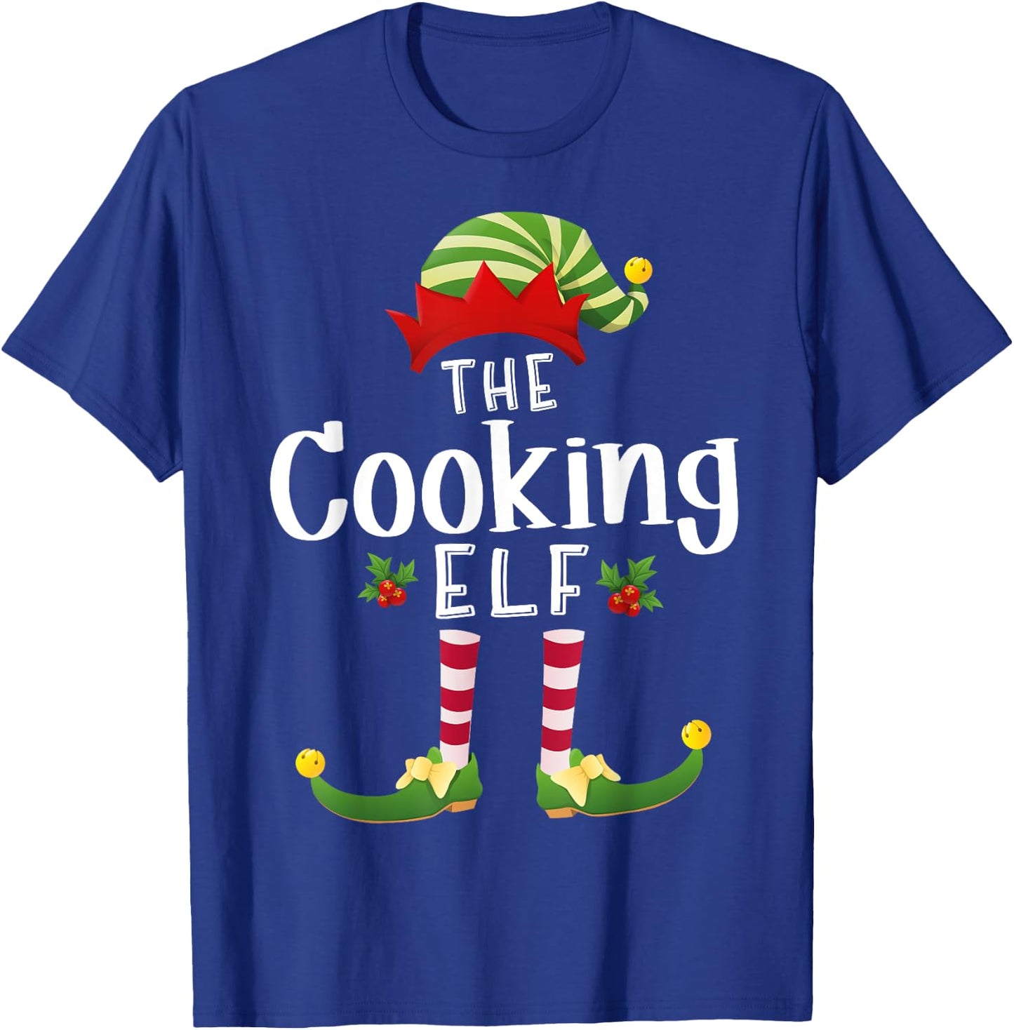 Cooking Christmas Elf Matching Pajama X-Mas Party T-Shirt - T-Shirt | Royal