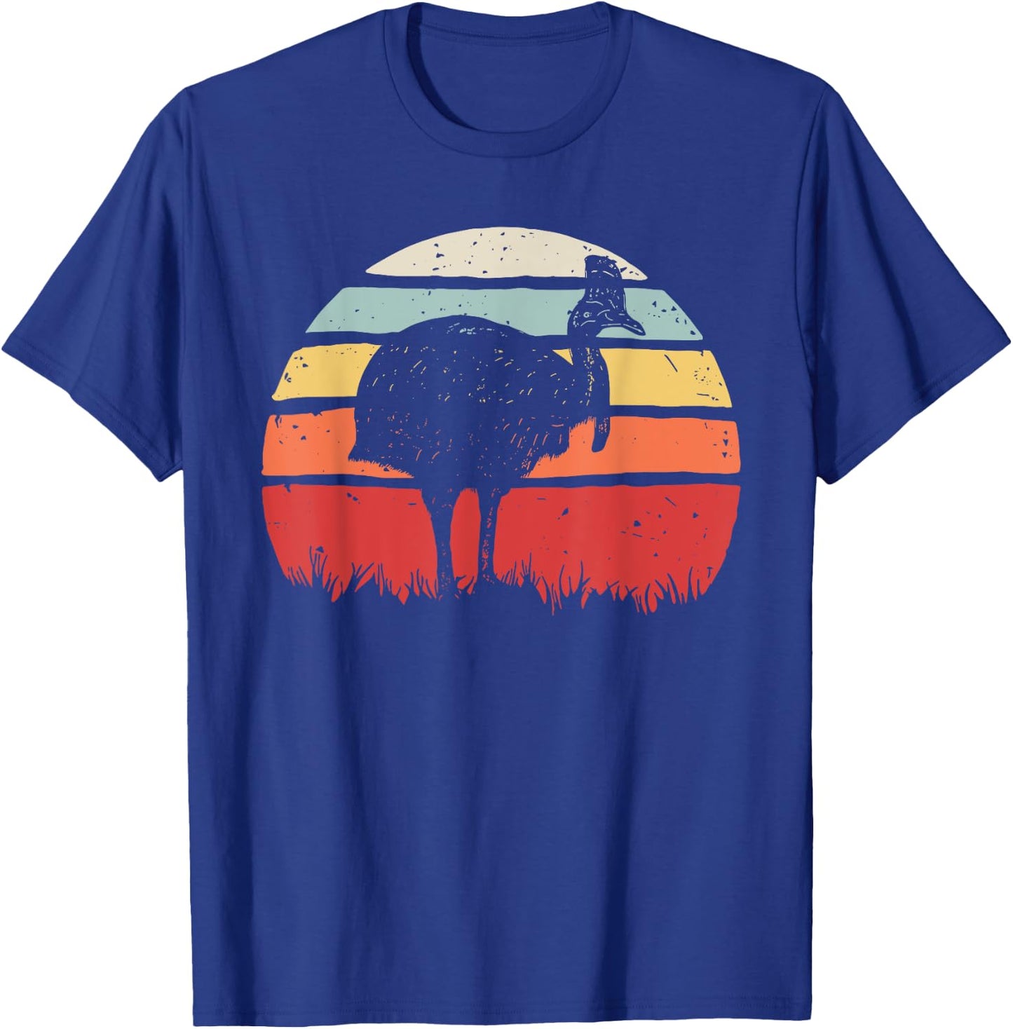 Vintage Retro Cassowary Bird T-Shirt - T-Shirt | Royal