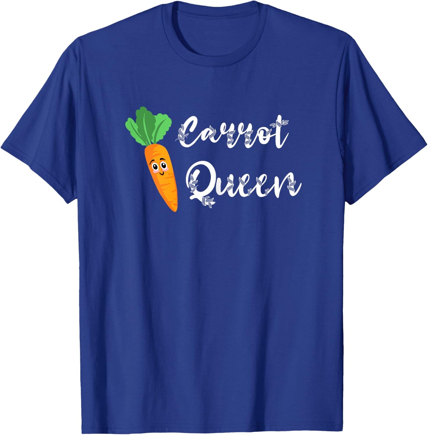 Carrot Queen Health Vegan Vegetable Herbivore Gardening T-Shirt - T-Shirt | Royal