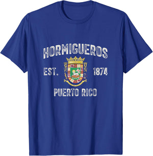 Hormigueros In Puerto Rico Est 1874, Puerto Rico Armorial T-Shirt - T-Shirt | Royal