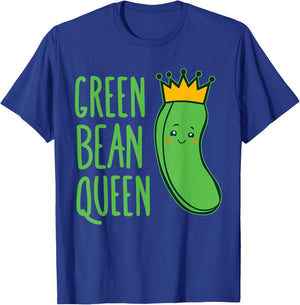 Green Bean Queen - Veggie Royalty costume for Vegans T-Shirt - T-Shirt | Royal