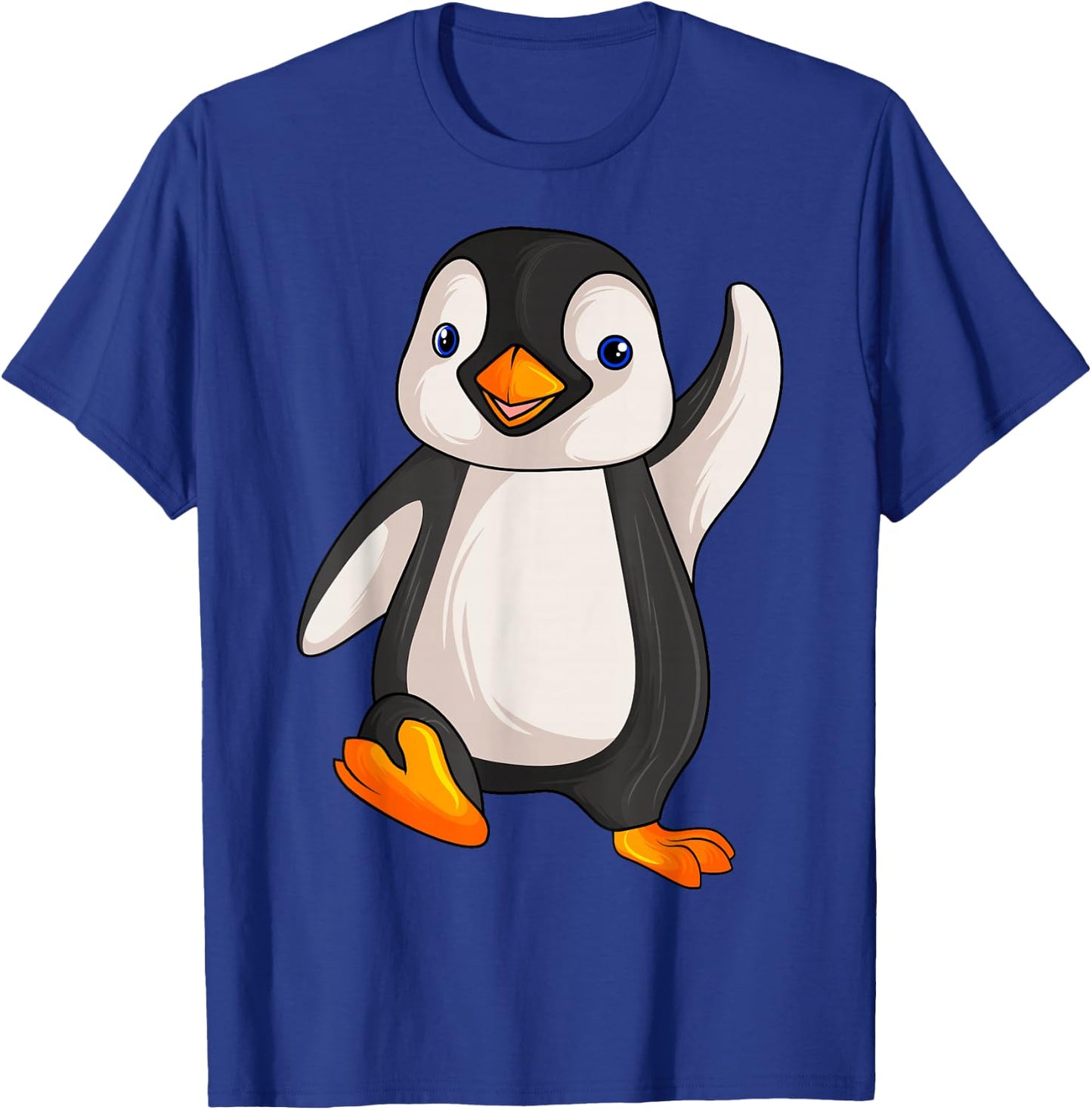 Funny Penguin Apparel Gift Ideas -Adults Kids Children Birthday Gift Penguin Animal Print Black Small Classic Fit Short Sleeve T-Shirt - T-Shirt | Royal