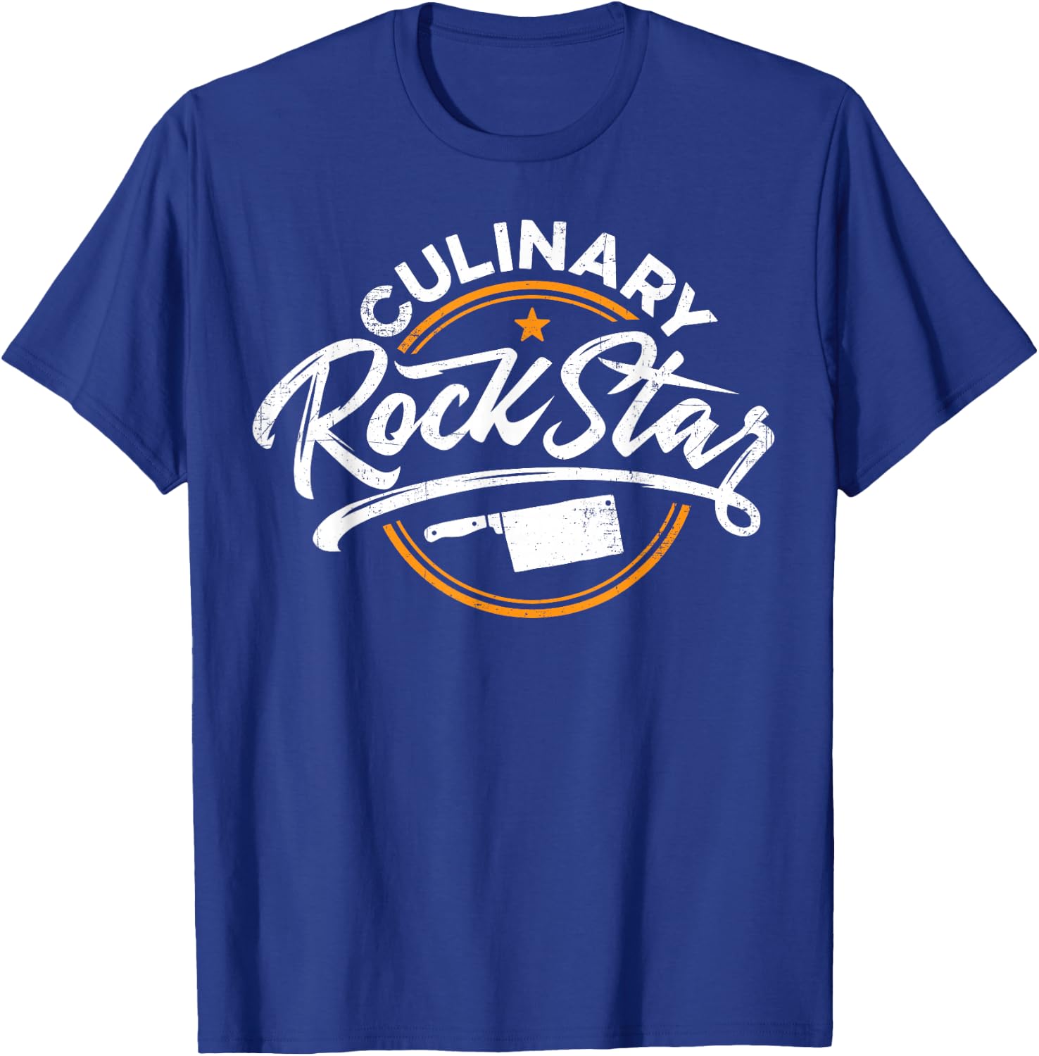 Chef Culinary Rockstar Funny Men Cook Cooking Vintage T-Shirt - T-Shirt | Royal