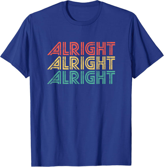 Alright Retro 70s Vintage Classic Seventies T-Shirt - T-Shirt | Royal