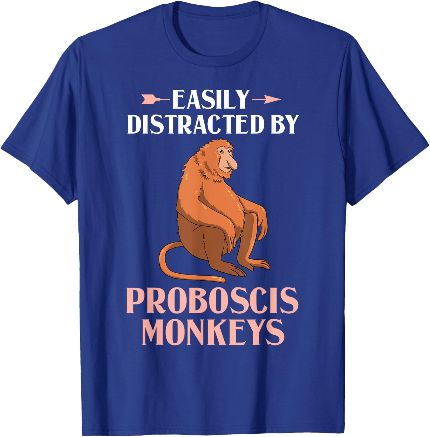 Proboscis Monkey Funny Long Nosed Monkeys T-Shirt - T-Shirt | Royal