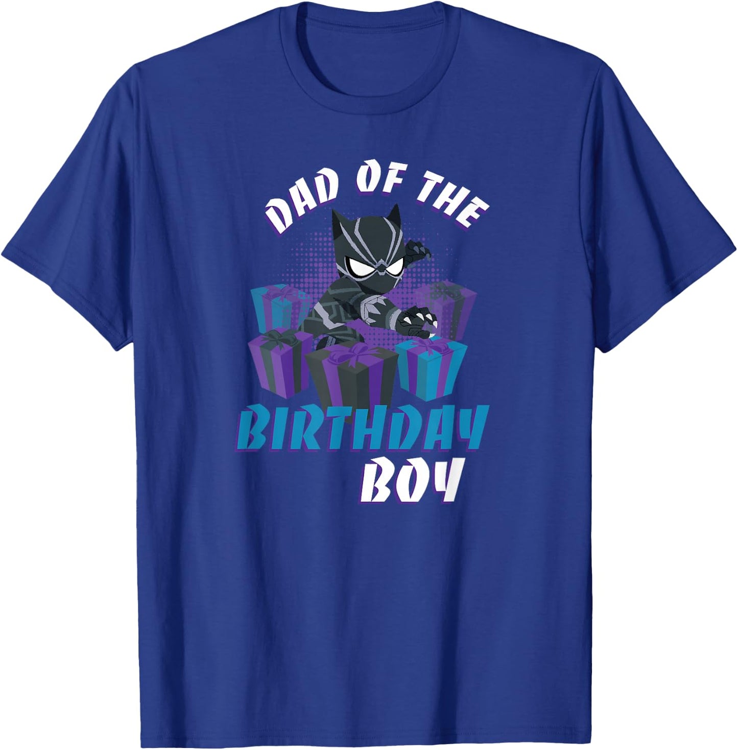 Marvel Black Panther Family Party Dad of the Birthday Boy T-Shirt - T-Shirt | Royal