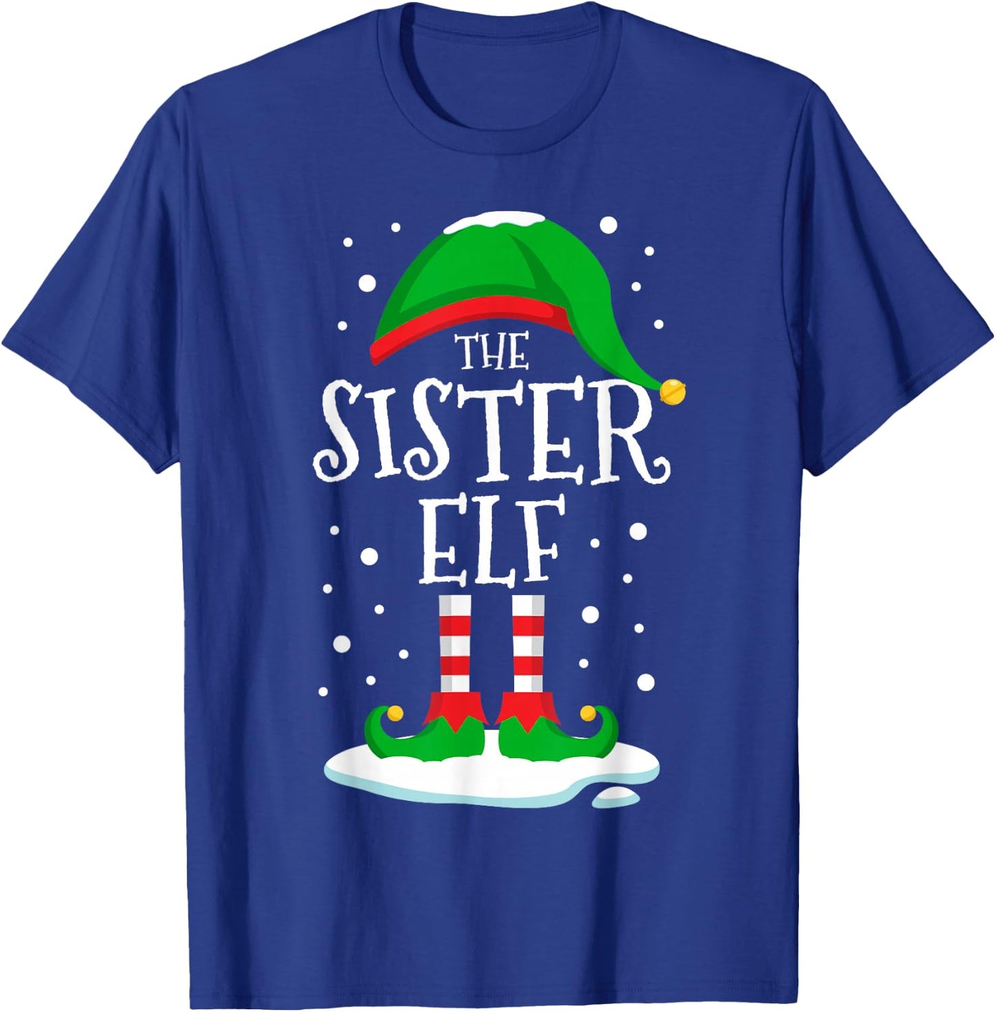 The Sister Elf Christmas Family Matching Xmas Group Funny T-Shirt - T-Shirt | Royal
