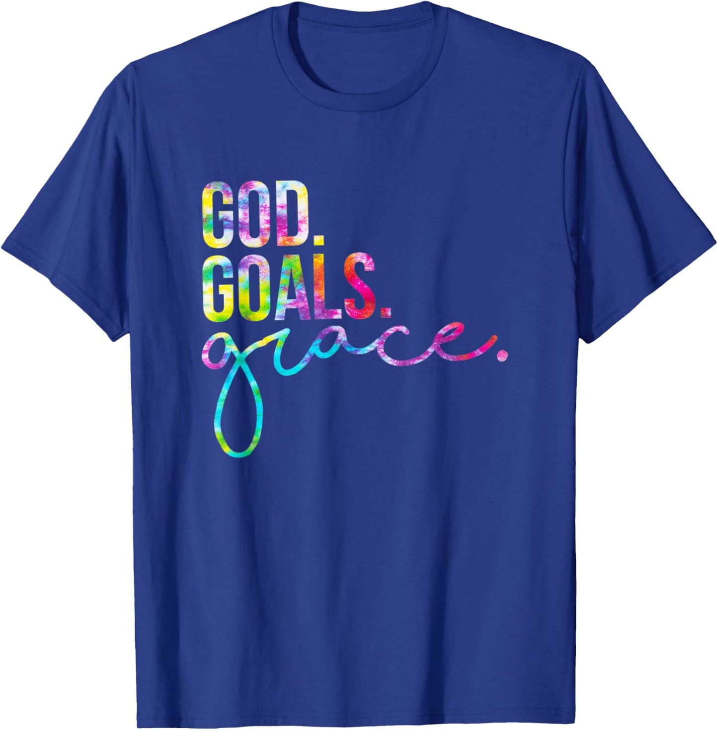 God Goals Grace, Christian Workout Tank, Christian , Mom T-Shirt - T-Shirt | Royal